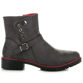 Seastar Botines de ante con cremallera gris