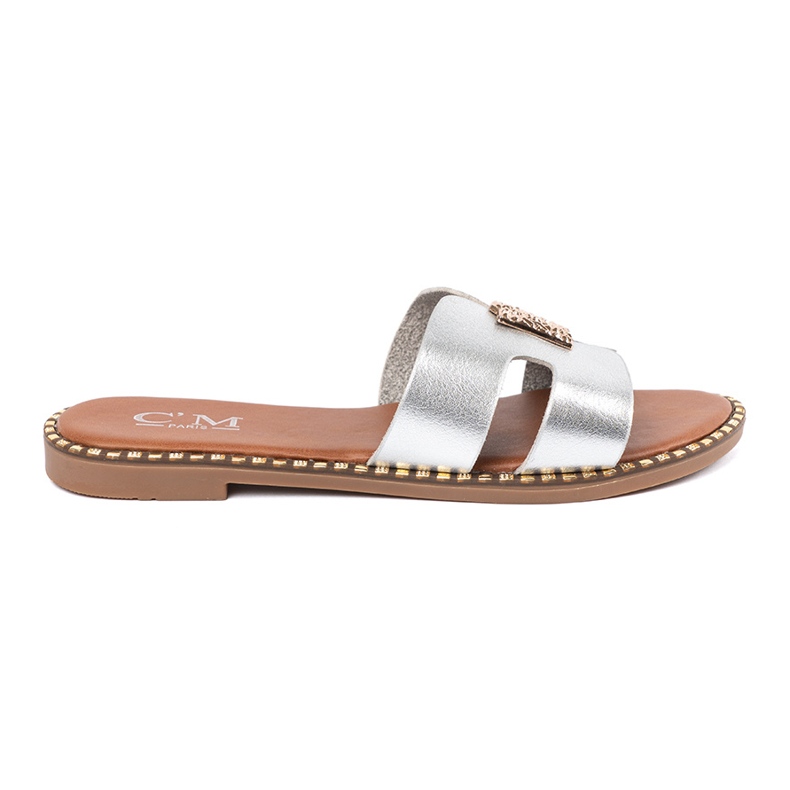 Inna Zapatillas de plata metálica de plata