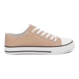 Shelvt Zapatillas de deporte de material para mujeres beige