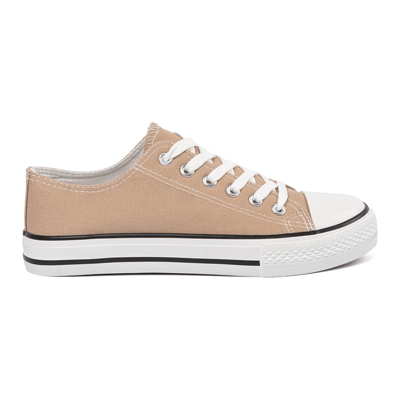 Shelvt Zapatillas de deporte de material para mujeres beige Shelvt Zapatillas de deporte de material para mujeres beige