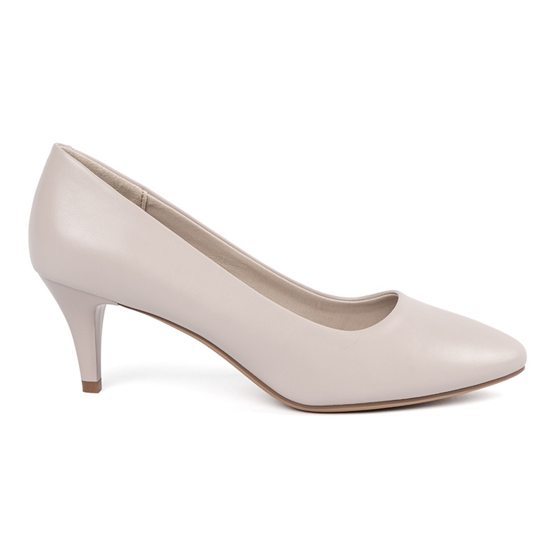 Bombas gris claro Sergio Leone beige