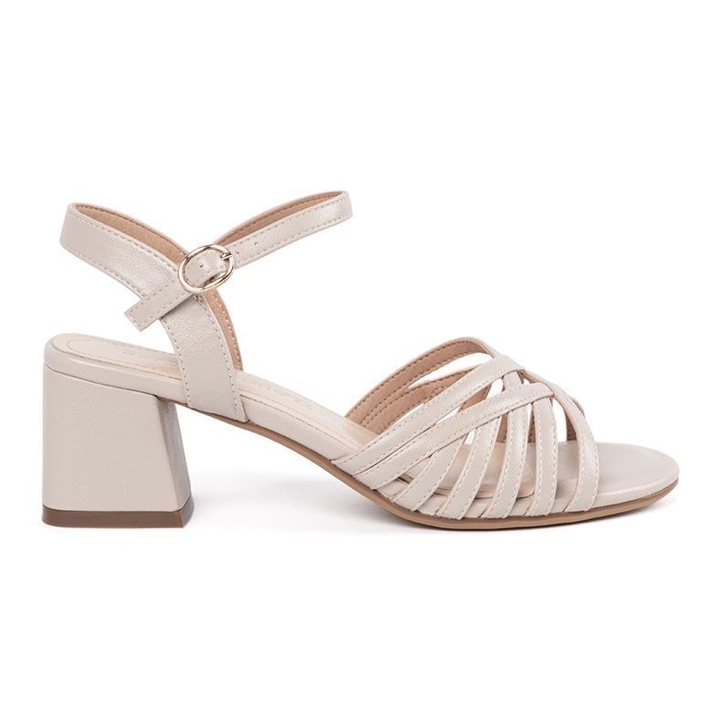 Sandalias beige femeninas Sergio Leone