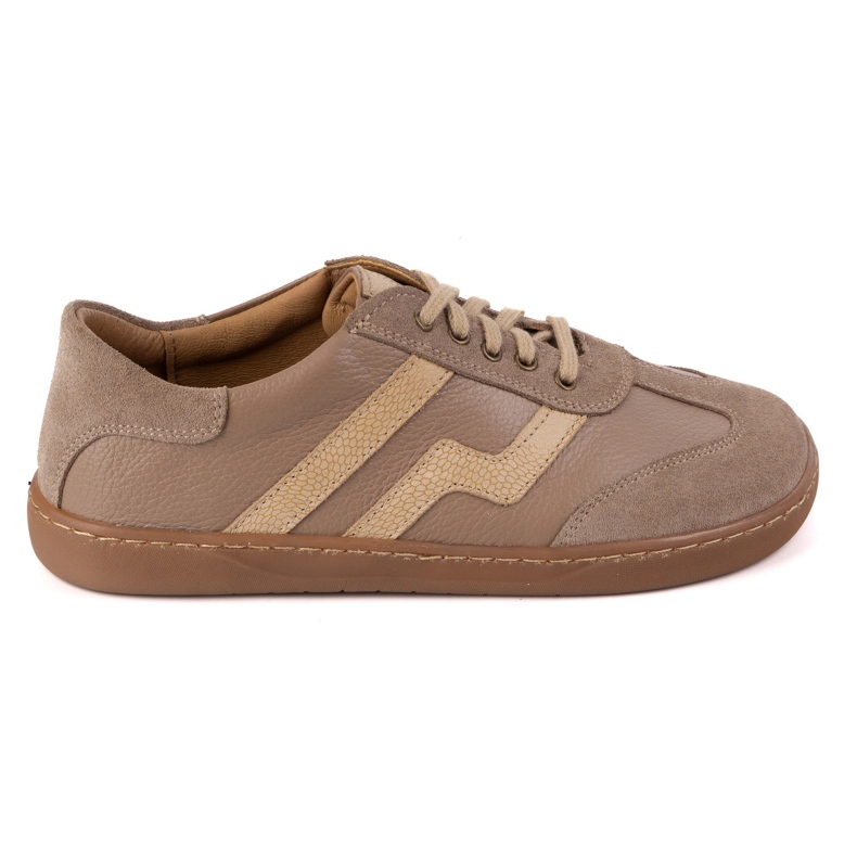 Zapatos de cuero para mujeres descalzos Olivier Eliza Dark Beige