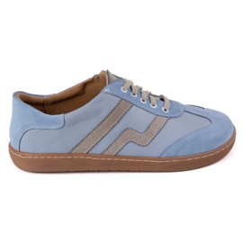 Zapatos de cuero para mujeres descalzos Olivier Eliza Blue azul
