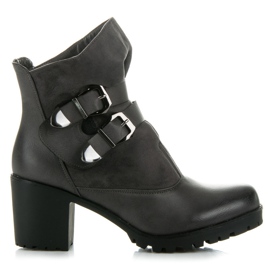Vinceza Botas Altas Con Velcro gris