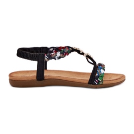 EVento Sandalias para mujeres con alfileres y rayas trenzadas negras negro