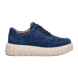 EVento Zapatillas de ante mujeres en la plataforma Navy Blue azul EVento Zapatillas de ante mujeres en la plataforma Navy Blue azul