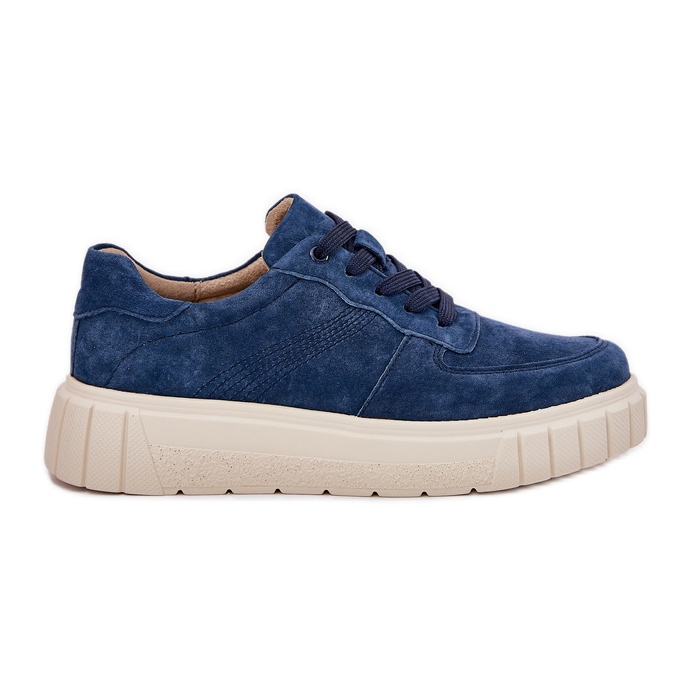 EVento Zapatillas de ante mujeres en la plataforma Navy Blue azul