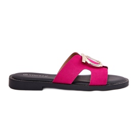 Vinceza Flip de mujer plana con una decoración Vincez 17381 FUCHSIA rosado