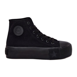 Zapatillas de deporte femeninas en la plataforma negra Big Star RR274742 negro