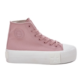 Zapatillas de deporte femeninas en la plataforma Big Star RR274739 Pink rosado