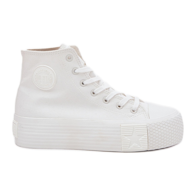 Zapatillas para mujeres en la plataforma Big Star RR274743 White blanco