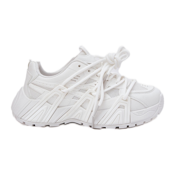 Zapatillas de deporte para mujeres con doble cordón blanco