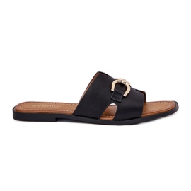EVento Zapatillas para mujeres planas con detalle decorativo negro