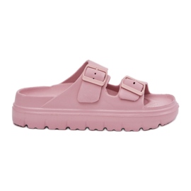 EVento Zapatillas de espuma para mujeres en la plataforma rosa rosado