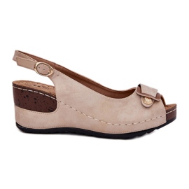 EVento Sandalias de luz para mujeres para zapatos de confort beige-duardia dorado