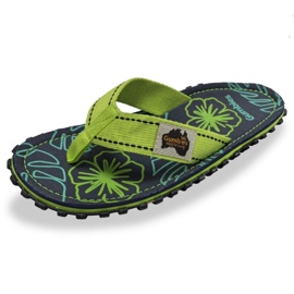 Flip-Flops Gumbies Islander Flip-Flops Lime Hibiscus Gu-Ffisl148 verde