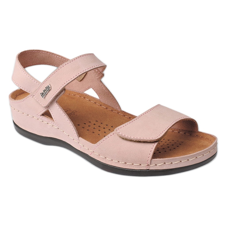 Befado Sandalias de cuero para mujeres inblu 158d002 rosa rosado