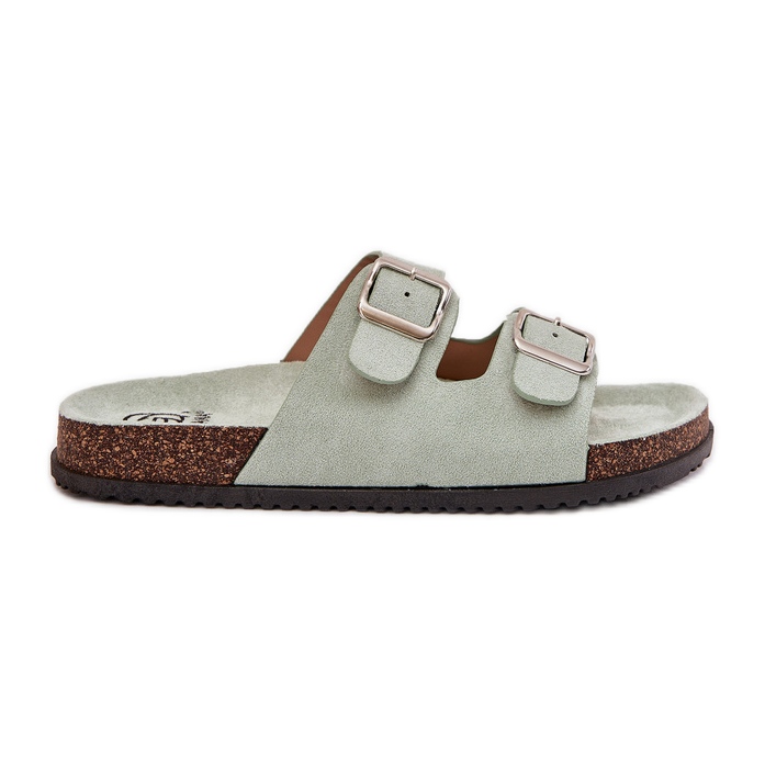 Inna Chanclas para mujeres con hebillas de menta verde Inna Chanclas para mujeres con hebillas de menta verde