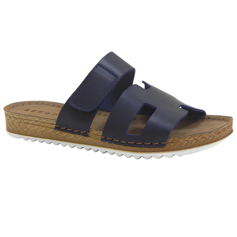 Zapatillas de cuero para mujeres de Befado 158D297 azul marino