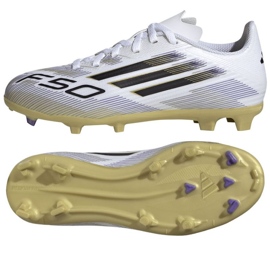 Adidas F50 League FG/MG JH7745 Zapatos de fútbol blanco