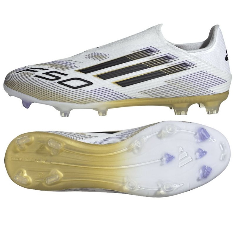 Adidas F50 League LL FG/MG JH7736 Zapatos de fútbol blanco