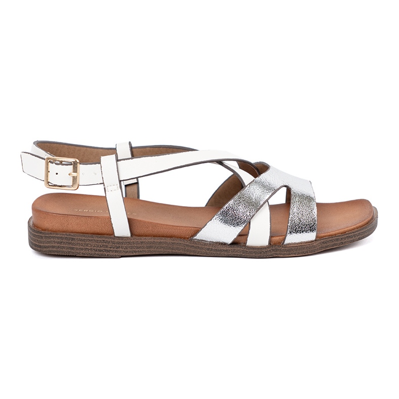 Sandalias blancas planas Sergio Leone blanco Sandalias blancas planas Sergio Leone blanco