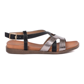 Sandalias negras para mujeres de Sergio Leone negro