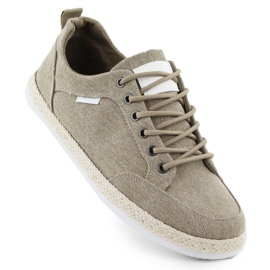 Nowacki Zapatos para hombres ESPADRILLES KHAKI ANDACHI 0017-E beige