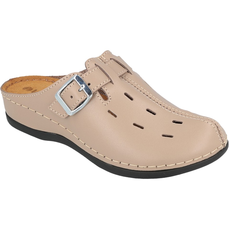 Dra. Befado zapatillas de cuero para mujeres PU 179D008 beige