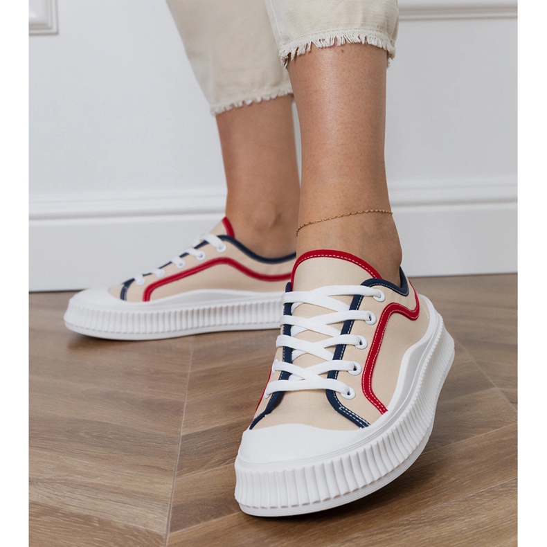 Deportivas plataforma mujer beige Deportivas plataforma mujer beige