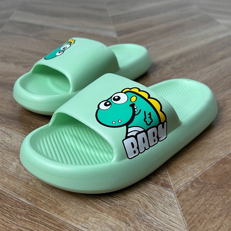 Chanclas verdes para niños con impresión
