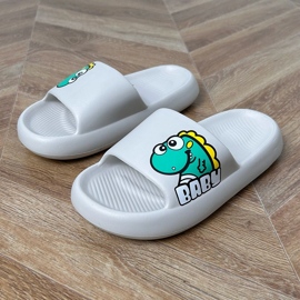 Chanclas grises para niños con estampado para bebés