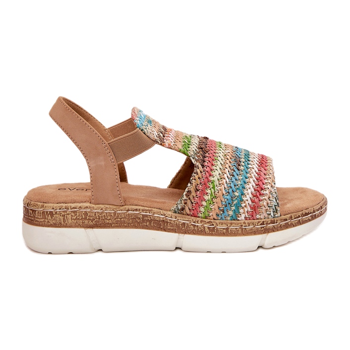 EVento Sandalias para mujeres con una trenza multicolor