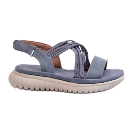 Evento Sandalias velcro mujer ligeras y comodas azul ceclea