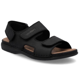 Sandalias masculinas Rieker 25558-01 Negro