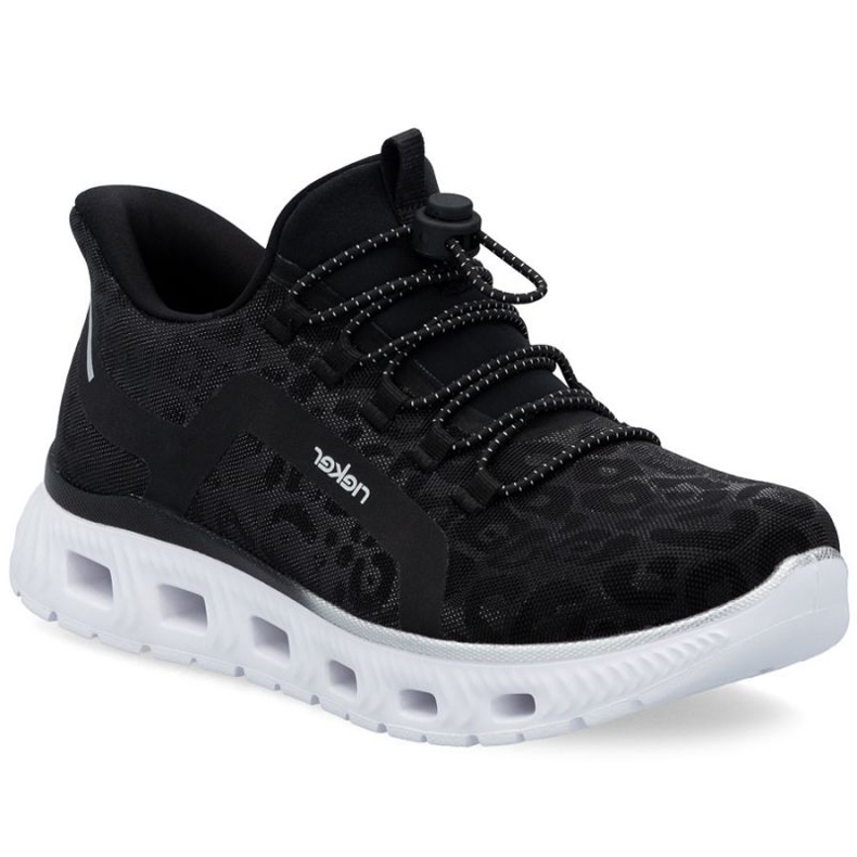 Zapatos deportivos femeninos rieker m6066-01 negro