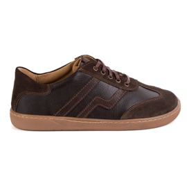 Zapatos de cuero para mujeres descalzos Olivier Eliza Dark Brown marrón