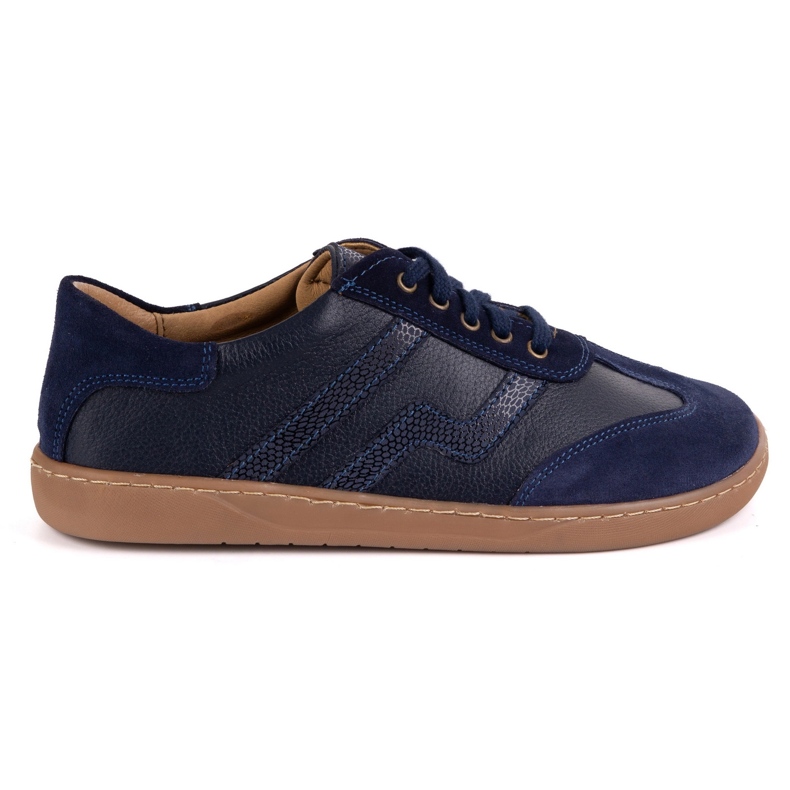 Zapatos de cuero para mujer descalzo Olivier Eliza Navy Blue azul