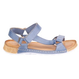 Olivier Sandalias para mujeres Barefoot Kallia Blue azul