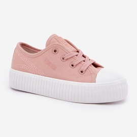 Big Star RR374011 Pink Lace -Up zapatillas de deporte rosado
