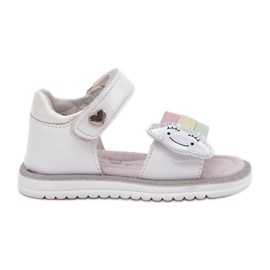 EVento Sandalias infantiles con cierre de velcro, blanco