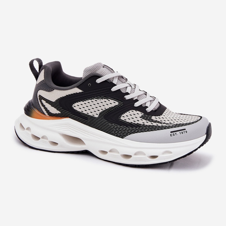 Zapatos deportivos para hombres en la plataforma de sistemas Hi-Polish Big Star RR174023 gris