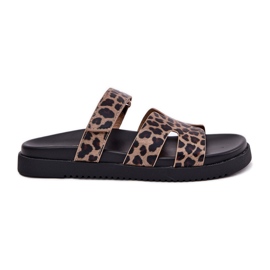 Flip Flip Flip Flip con Vinceza 17401 Velcro Leopard marrón