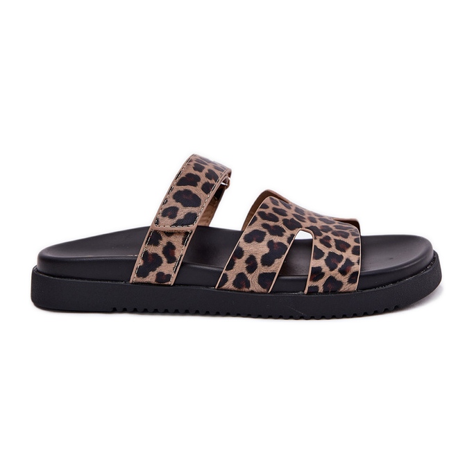Flip Flip Flip Flip con Vinceza 17401 Velcro Leopard marrón