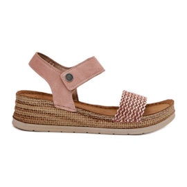 Sandalias para mujeres en la cuña INBLU RV000014 rosado