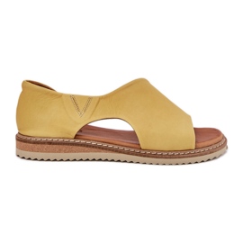 Sandalias de cuero para mujeres Artiker 46C1015 Amarillo