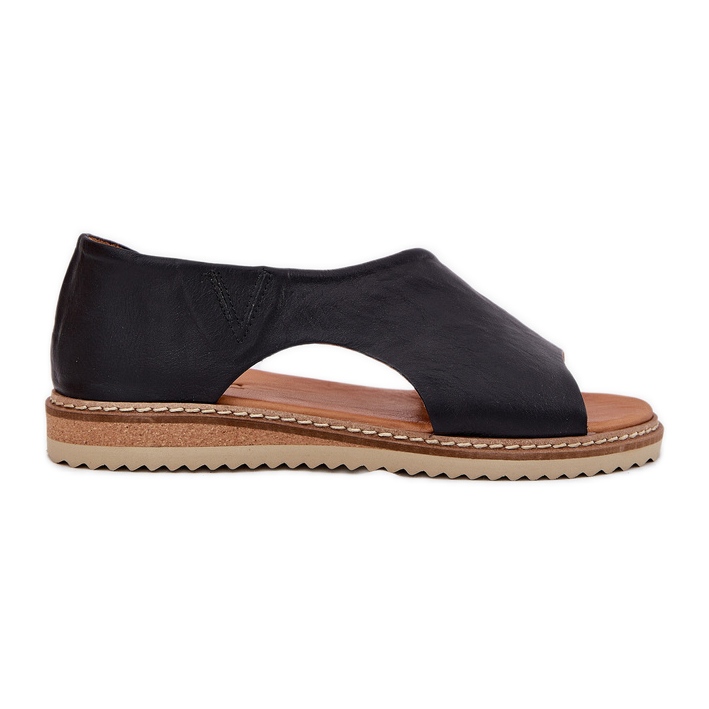 Sandalias de cuero para mujeres Artiker 46C1016 Negro