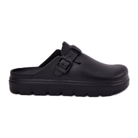 EVento Flip de espuma para mujeres chanclas con cinturón y abrazadera negra negro