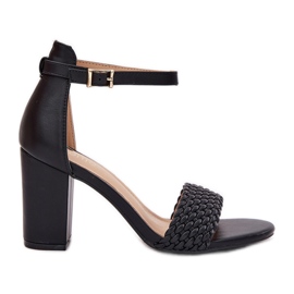 EVento Sandalias de mujeres en una publicación con una tira trenzada negra negro